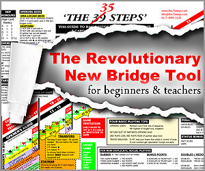 A3 LAMINATE 'THE 35 STEPS' REVOLUTIONARY CONTRACT BRIDGE TOOL TEACHERS/BEGINNERS - Picture 3 of 11