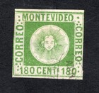 Uruguay 1858 stamp Mi#6a Forgery used CV=204$