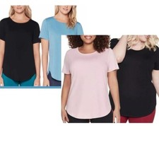 Skechers Go Walk Ladies' Tunic 2-pack Soft Tee - Small, Blue/Black, Pink/Black