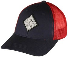 Salty Crew Boy's Sealine Retro Trucker Hat - Navy / Red - New