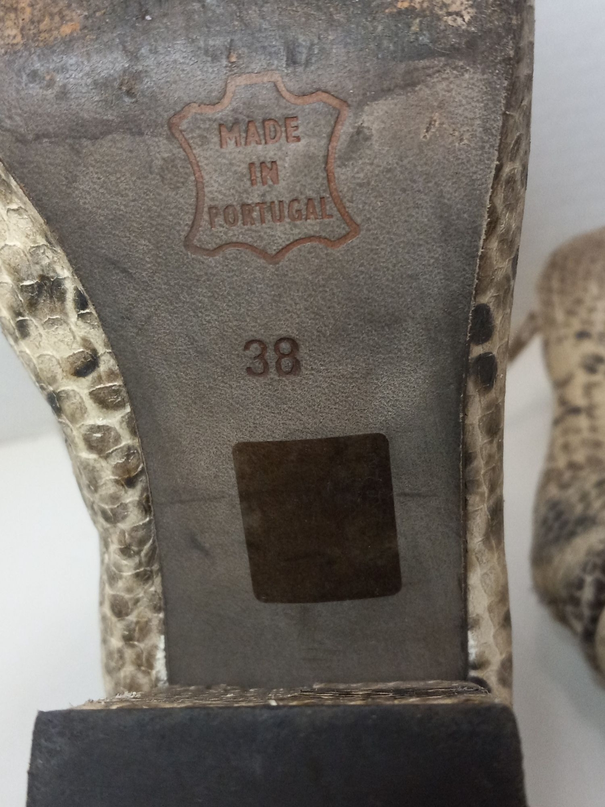 Free People 38 Snakeskin Python Ankle Zip Casual … - image 7