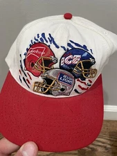 Vintage Bud Light Hat Cap Snapback White Red Made in USA Beer Budweiser Ice BL