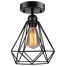 Vintage Industrial Metal Cage E27 Modern Pendant Ceiling Light Retro Wall Lamp