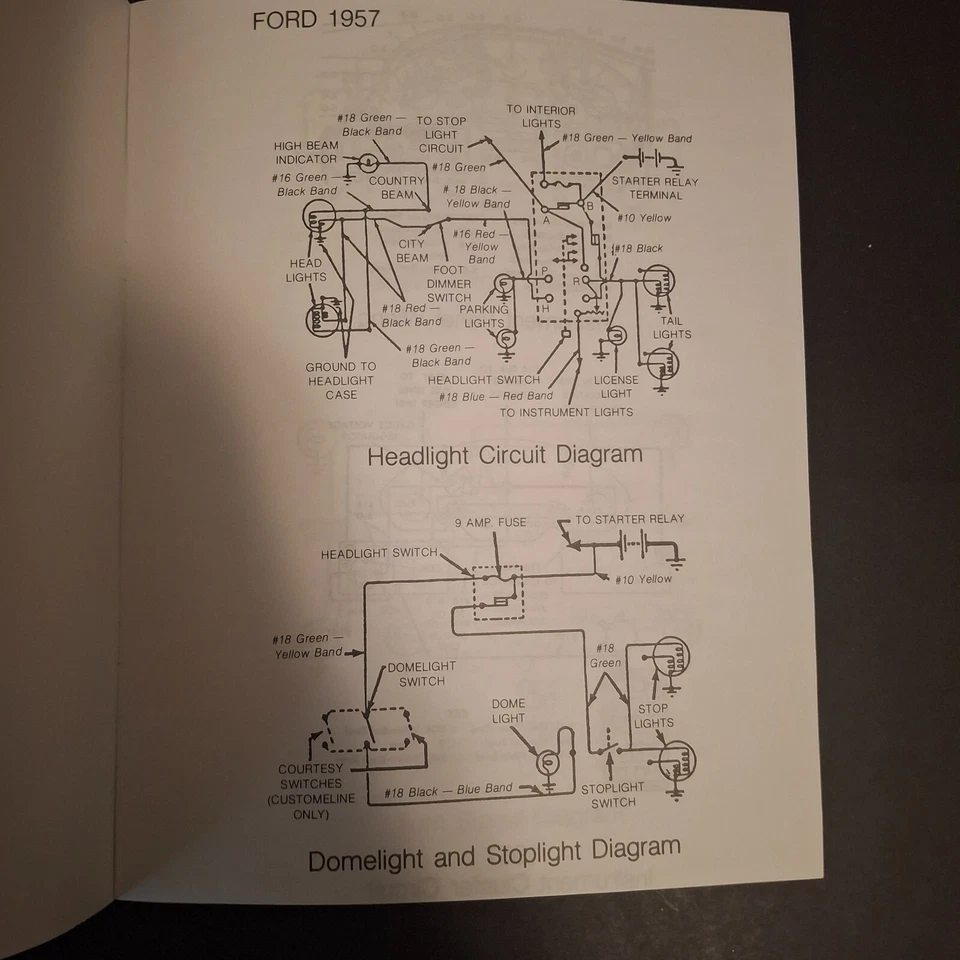 1957 Ford & Thunderbird Wiring Diagram Manual CA-5734 - Image 4 of 4