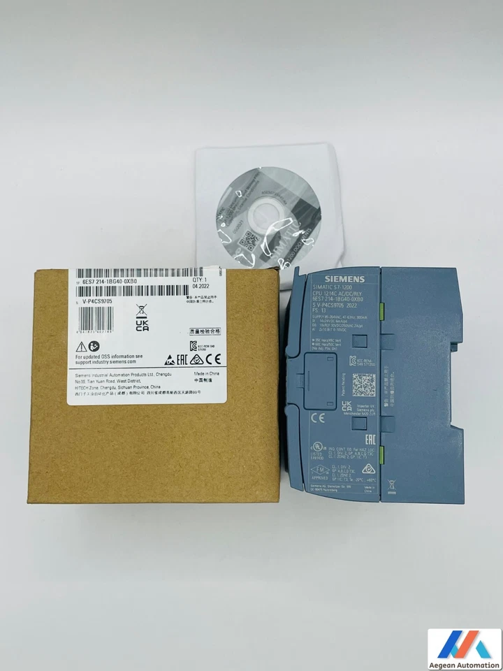 Siemens Simatic S7-1200 6ES7214-1BG40-0XB0 CPU 1214C 6ES7 214-1BG40 Nuovo OVP - Immagine 3 di 4