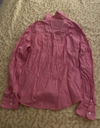 Vintage Y2K Banana Republic Button Up Pink Formal Dress Shirt Women’s Small Worn - 第 3/4 張圖片