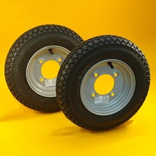 2x Spare Wheel & Tyre 3.50x8, 350x8 for Erde 102 Maypole 6810 115mm PCD Trailer