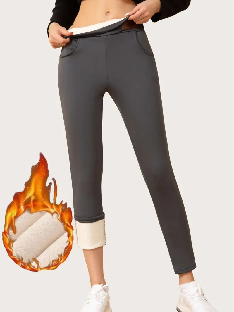 Women's Winter Sherpa Fleece Lined Pants Leggings Thick Thermal Warm High Waist