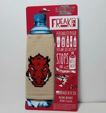University of Arkansas Razorback FREAKER Bottle/Can Insulator 