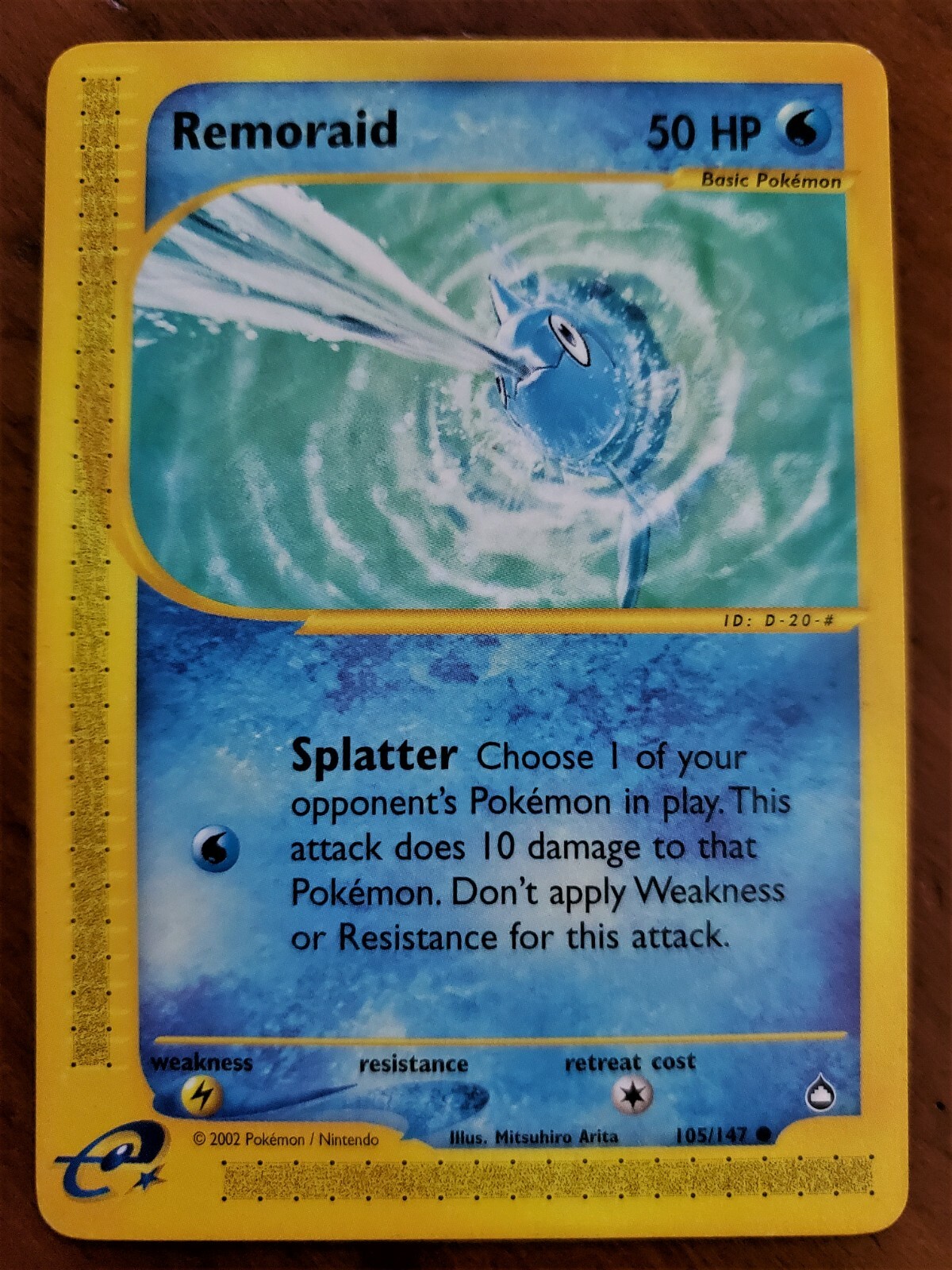 Aquapolis Pokemon REMORAID 105/147 Common Card Near Mint to Excellent