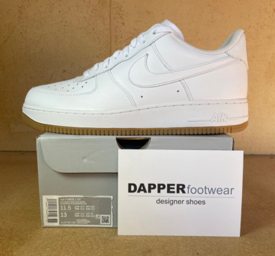 Nike Mens Air Force 1 Low, Size 10.5 UK, White Gum Trainers DJ2739 100 |  eBay UK