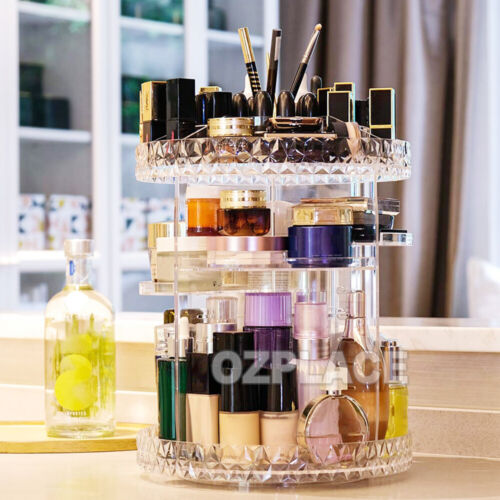 360° Rotating Makeup Organiser Storage Box Cosmetics Holder Display Stand Case - Picture 10 of 10