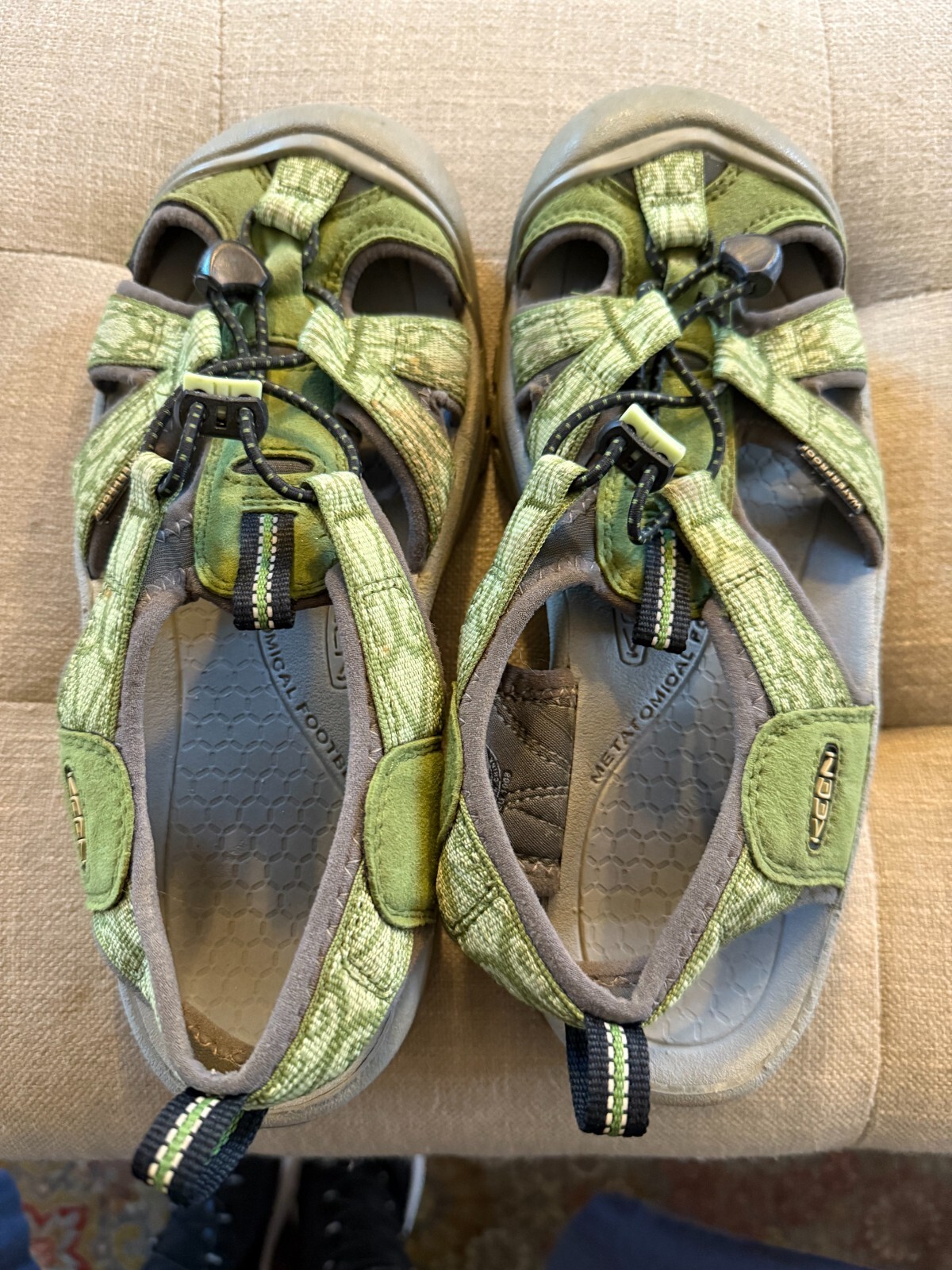 Sandali donna Keen Newport H2 punta chiusa trail escursionismo scarpe acqua verdi taglia 7