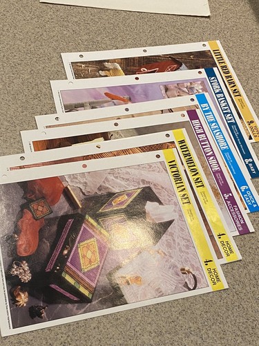 Annie's International Plastic Canvas Club Patterns 1991 Lot of 23 Inserts - Picture 9 of 24
