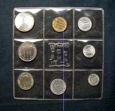 1975 SAN MARINO Italy complete official set 8 COINS UNC with silver in box