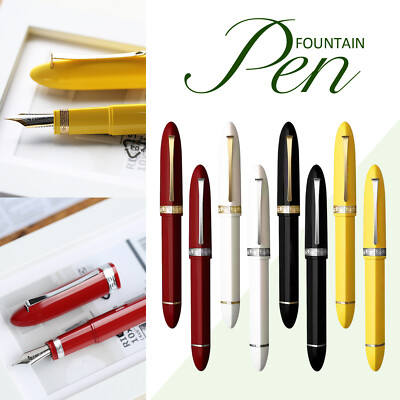 Majohn V60 Triangular Piston Fountain Pen EF/F Nib Resin Writing Gift Pen Blac5a