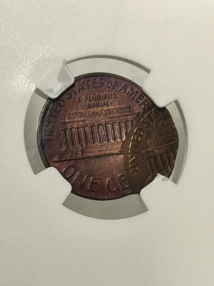 197* D Lincoln Memorial Cent Double Struck 75% Off Center NGC MS64RB BX4-28 - Image 4 of 4