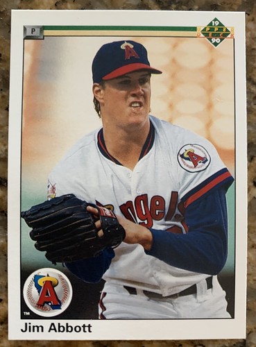 1990 Upper Deck Baseball 645 Jim Abbott Rookie Card California 