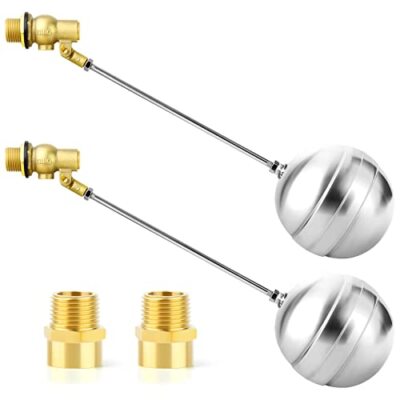 GASHER 1PCS 1/2'' 304 Stainless Steel Float Ball Valve with 1/2''G Female x 