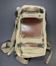 WITZMAN Travel Backpack for Men Canvas Rucksack Vintage Duffel Bag TAN