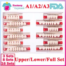 Dental Acrylic teeth Denture resin teeth Full set Anterior A1/A2/A3 Upper/Lower