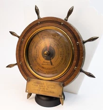 As-is Vintage Airguide Barometer 1940s Pilots First Solo Flight Service Award