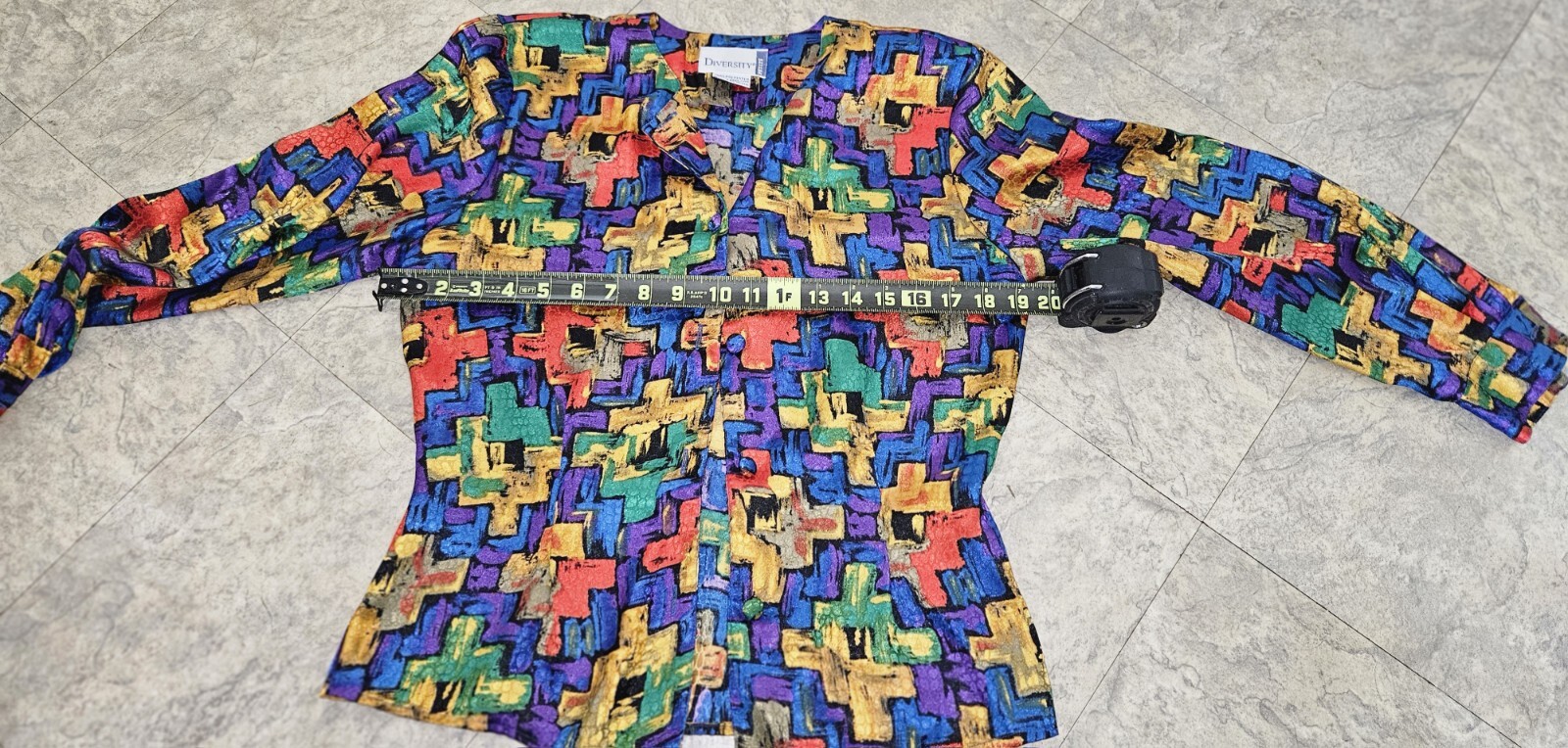 Diversity Petite 100% Polyester Button-down Blous… - image 5