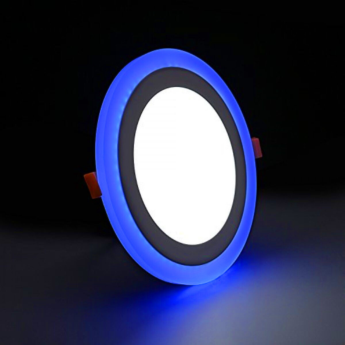 18w LED Round Recessed Ceiling Panel 3 in 1 Coloured Cool White & Blue Spotlight