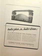 Combustion Engineering Steam Turbine Drive System Boiler Vintage Print Ad 1942