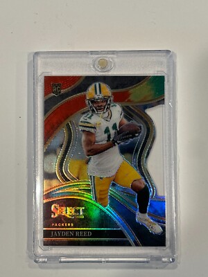 Jayden Reed 2023 Panini Select Club Die-Cut Tie-Dye Prizm