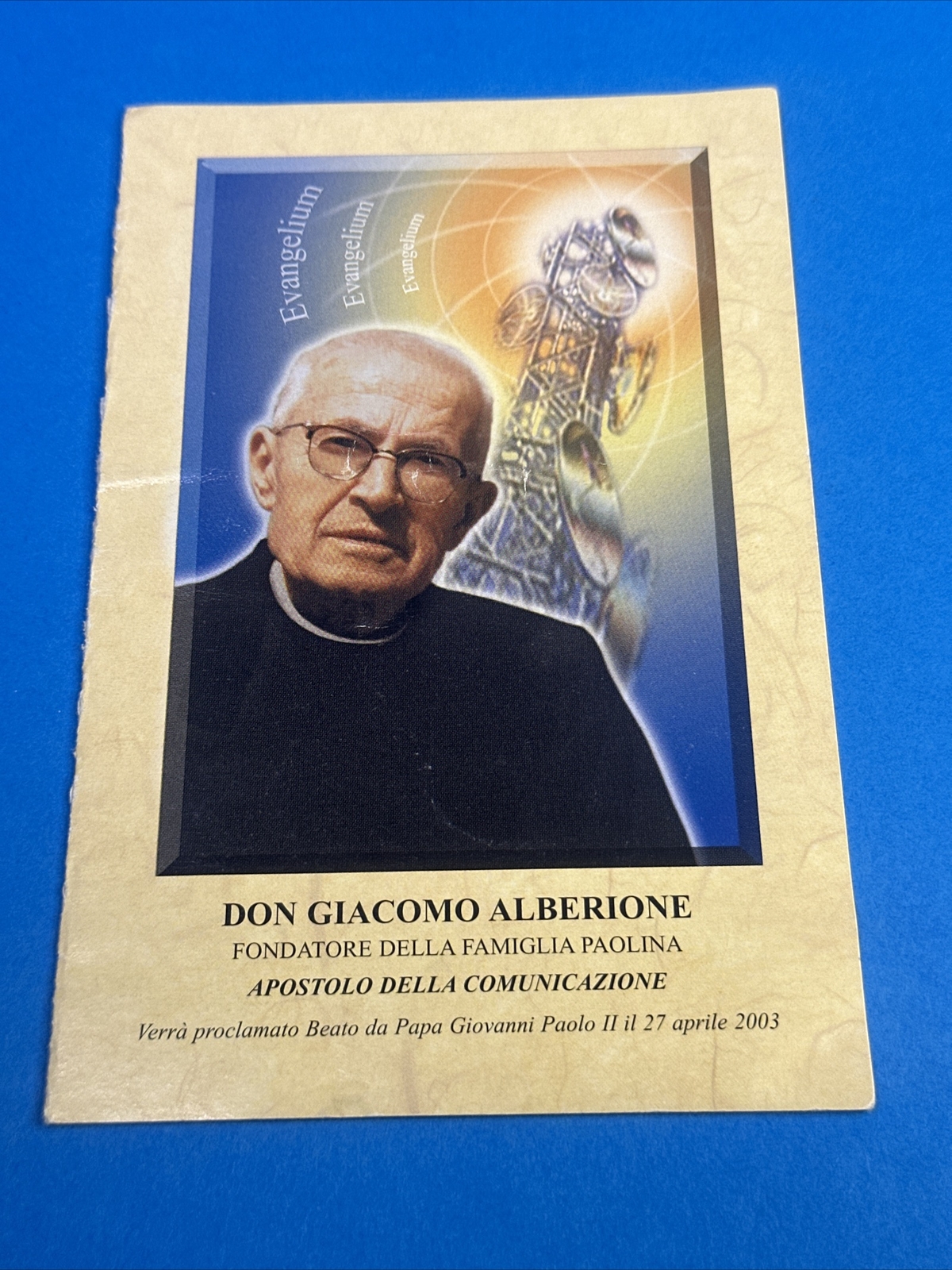 DON GIACOMO ALBERIONE APOSTOLO DELLA COMUNICAZIONE  LIBRETTO PREGHIERA