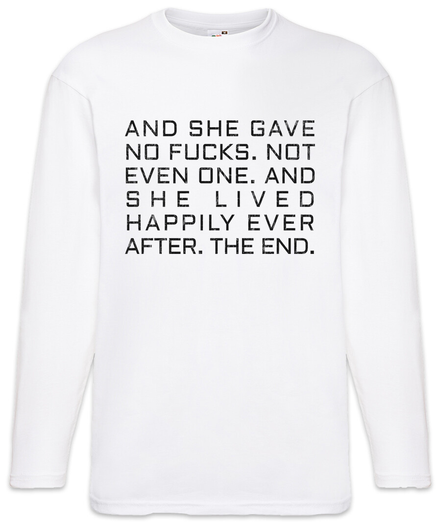 ALTRA T shirt manica lunga And She Gave No Fucks Fun Zero 0 Fucks Fuck Geek Nerd