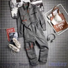Japanese Mens Workwear Coverall Overall Work Jumpsuit Boilersuit Uniform Pants N