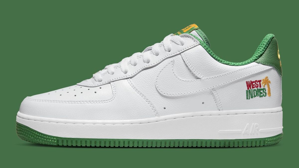 Nike Air Force 1 Low Retro QS West Indies 2022 White Green Nike Air Force 1 Low Retro QS West Indies 2022 White Green