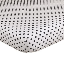 Crib Fitted Sheet Baby Girl Floral Polka Dot Pink Blue Aqua Green Yellow Purple