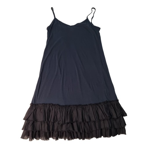 Elan Ibu Designs Sustainable Cotton Mini Slip Dress Size 1 XS Black Jersey EUC