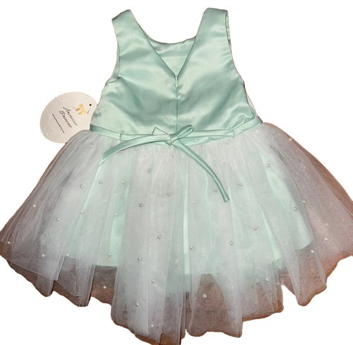 American Princess Baby Girl Party Formal Easter Hi-Low Pearls Dress 24 Months - Picture 3 of 6