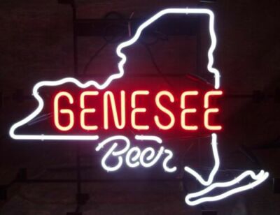 Genesee New York Beer Neon Light Lamp Sign 17''x14'' Glass Bar Garage Wall