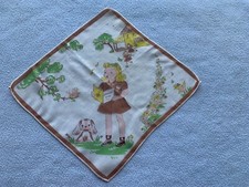 Vintage 1950s Girl Scouts of USA Square Brownie Hanky-Brownies w/Songbook-ESTATE
