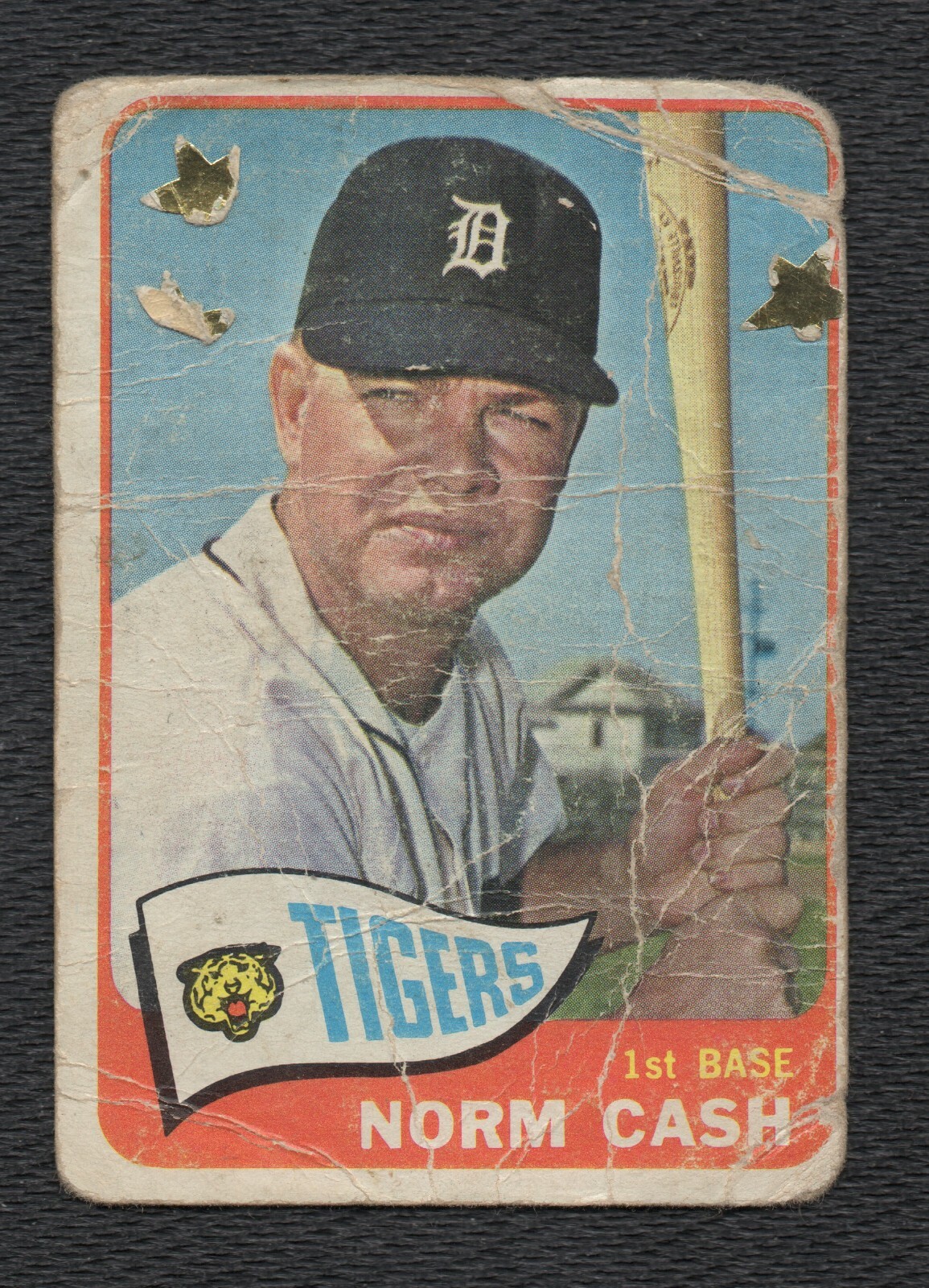 1965 TOPPS #153 Norm Cash, Detroit Tigers, FREE SHIPPING!
