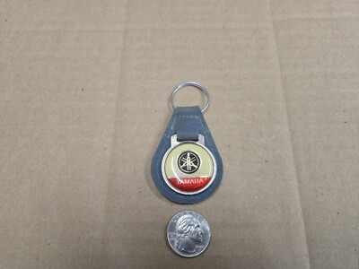 Yamaha Vintage Keychain Key Chain Ring Loop Holder Tether Carabiner Logo Name 