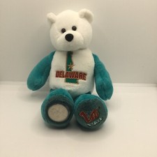 Limited Treasures Coin Bear Delaware Plush 9" New Quarter 1st State White Green