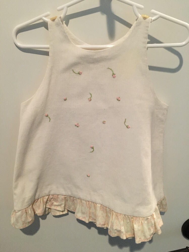 Ivory Pink Corduroy Dress for 9-Month-Old Babies-image