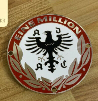 ADAC EINE MILLION AUTOGRILL ABZEICHEN EMBLEM LOGOS METALLEmailliert
