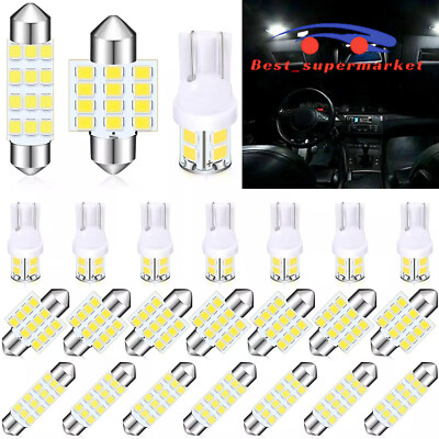 20pcs LED Interior Lights Bulbs Kit Car Trunk Dome License Plate Lamps 6000K Set