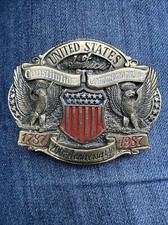 Vintage USA Limited Edition Constitution Comm 200th Anniv Brass Belt Buckle