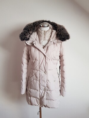 Betty Barclay Crossover Daunenjacke Daunenmantel Gr 36 Off White