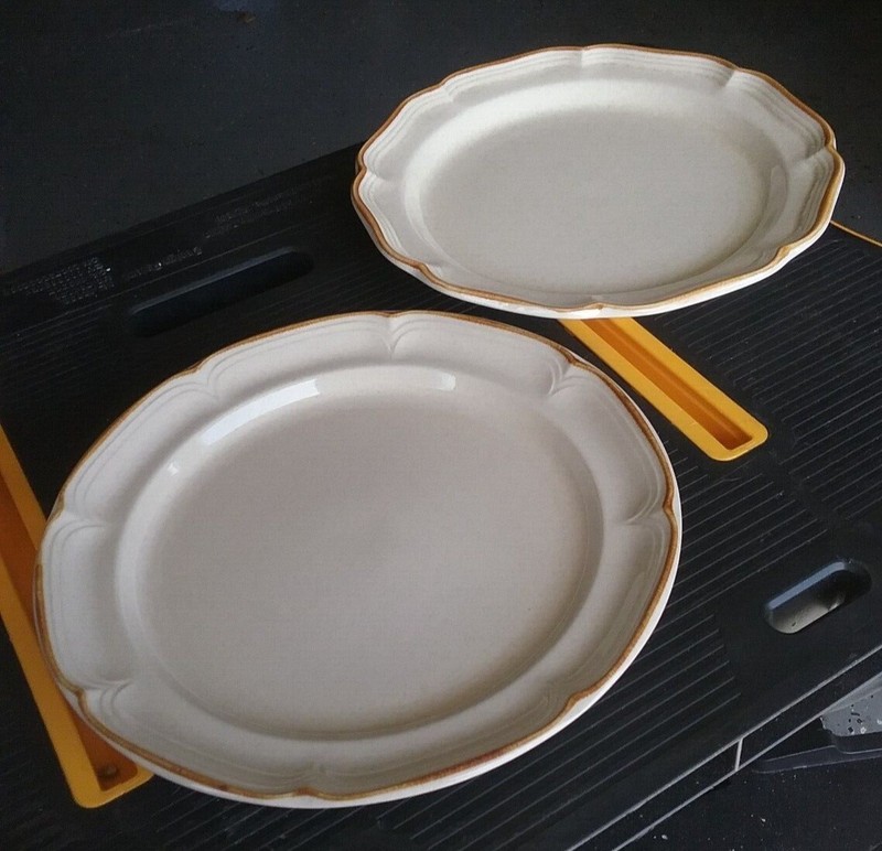 Mikasa Garden Club/Endura Coll.  - Petunias - 12-1/8" Round Serving Platters (2)