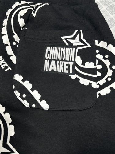 Chinatown Market x 4 Hunnid YG Paisley Shorts Black Paisley Adult Size Medium - Picture 6 of 7