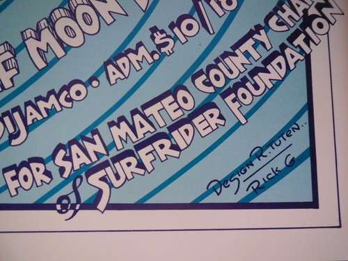ORIGINAL Rick Griffin & Randy Tuten  SURFRIDER BASH Concert Poster - Picture 2 of 2